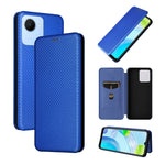 Custodia per telefono in pelle con vibrazione magnetica in fibra di carbonio, For HTC Desire 22 Pro, For Realme C30, For Nokia C21 Plus, For Xiaomi 12S Ultra