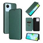 Custodia per telefono in pelle con vibrazione magnetica in fibra di carbonio, For HTC Desire 22 Pro, For Realme C30, For Nokia C21 Plus, For Xiaomi 12S Ultra