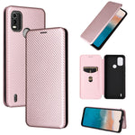 Custodia per telefono in pelle con vibrazione magnetica in fibra di carbonio, For HTC Desire 22 Pro, For Realme C30, For Nokia C21 Plus, For Xiaomi 12S Ultra