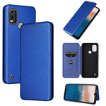 Custodia per telefono in pelle con vibrazione magnetica in fibra di carbonio, For HTC Desire 22 Pro, For Realme C30, For Nokia C21 Plus, For Xiaomi 12S Ultra