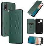 Custodia per telefono in pelle con vibrazione magnetica in fibra di carbonio, For HTC Desire 22 Pro, For Realme C30, For Nokia C21 Plus, For Xiaomi 12S Ultra