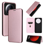 Custodia per telefono in pelle con vibrazione magnetica in fibra di carbonio, For HTC Desire 22 Pro, For Realme C30, For Nokia C21 Plus, For Xiaomi 12S Ultra
