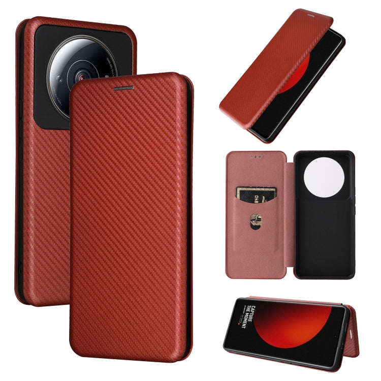 Custodia per telefono in pelle con vibrazione magnetica in fibra di carbonio, For HTC Desire 22 Pro, For Realme C30, For Nokia C21 Plus, For Xiaomi 12S Ultra