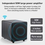Soundbar Bluetooth D90 con Subwoofer 6" 50W e ingresso AUX