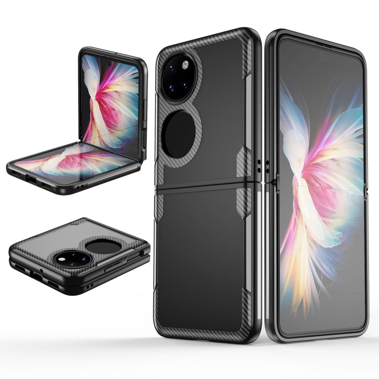 Custodia per telefono con protezione anticaduta in TPU brasato al carbonio, For Huawei P50 Pocket