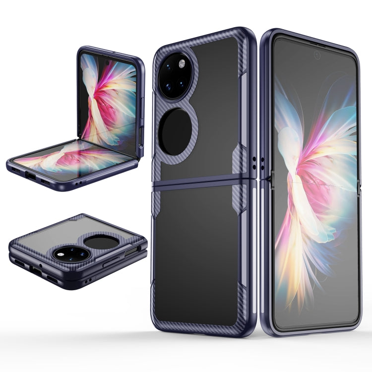 Custodia per telefono con protezione anticaduta in TPU brasato al carbonio, For Huawei P50 Pocket