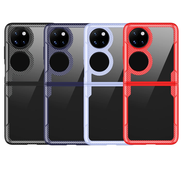 Custodia per telefono con protezione anticaduta in TPU brasato al carbonio, For Huawei P50 Pocket