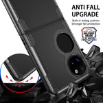 Custodia per telefono con protezione anticaduta in TPU brasato al carbonio, For Huawei P50 Pocket