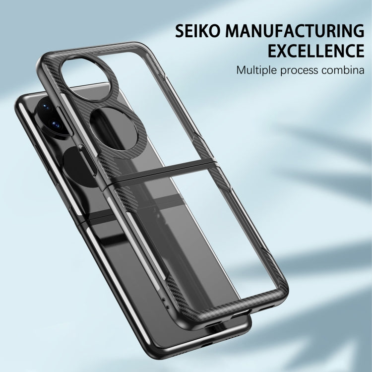 Custodia per telefono con protezione anticaduta in TPU brasato al carbonio, For Huawei P50 Pocket