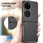 Custodia per telefono con protezione anticaduta in TPU brasato al carbonio, For Huawei P50 Pocket