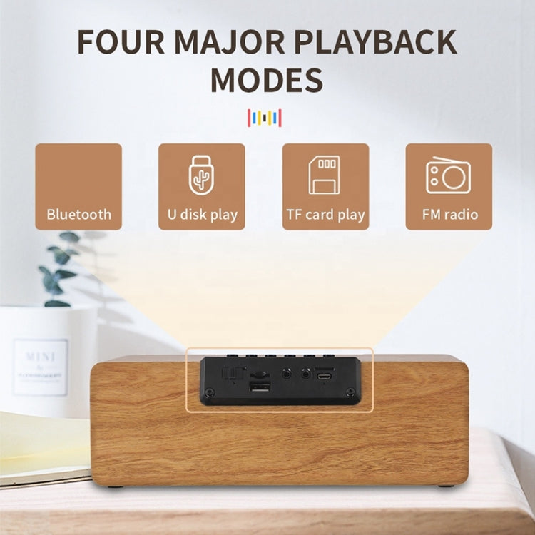 Altoparlante wireless Bluetooth multifunzione in legno K1