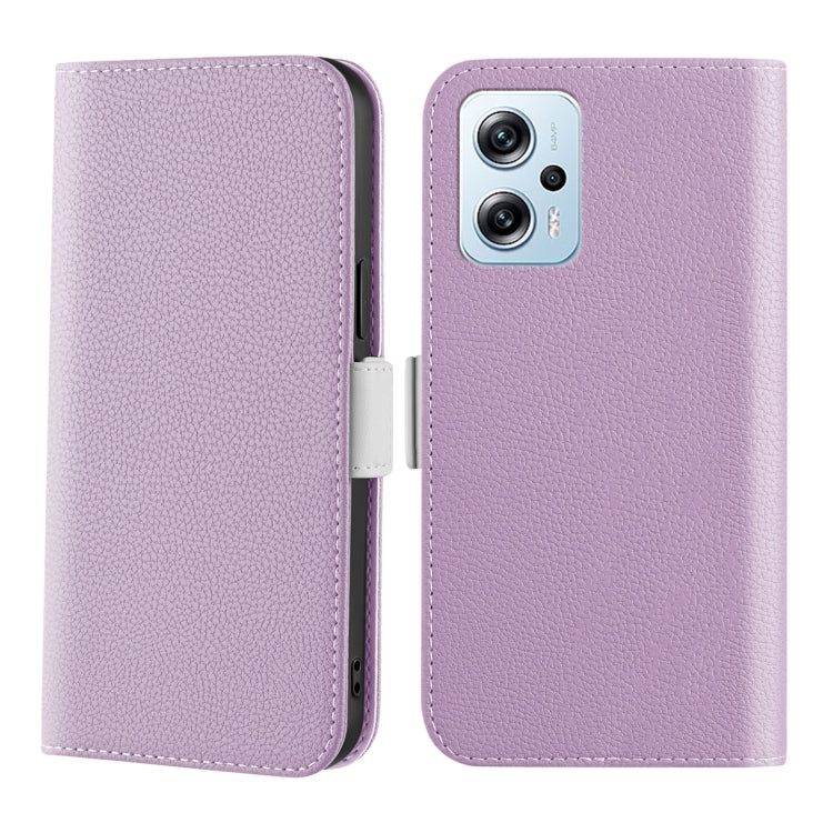 Custodia per telefono in pelle color caramella Litchi Texture, For Xiaomi Poco X4 GT 5G
