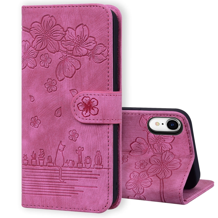 Custodia portafoglio in pelle goffrata per iPhone XR