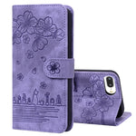 Custodia portafoglio in pelle Cartoon Sakura Cat per iPhone 7 Plu