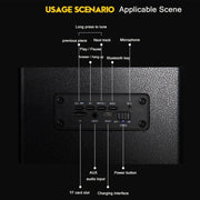 Altoparlante wireless Bluetooth da tavolo multifunzionale M5 in legno