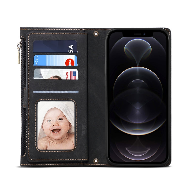 Custodia portafoglio in pelle con retro RFID per iPhone 14
