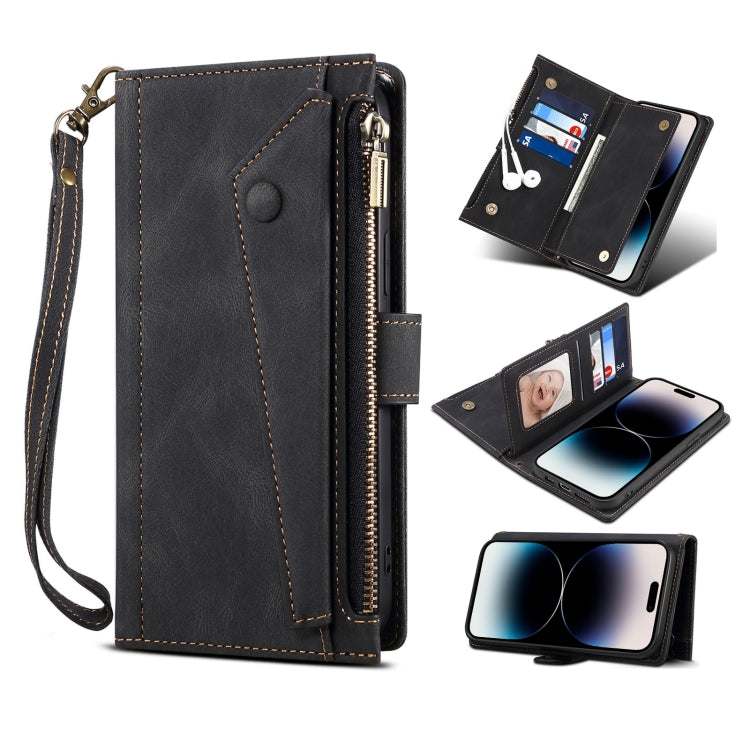 Custodia portafoglio in pelle con retro RFID per iPhone 14