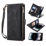 Custodia portafoglio in pelle con retro RFID per iPhone 14
