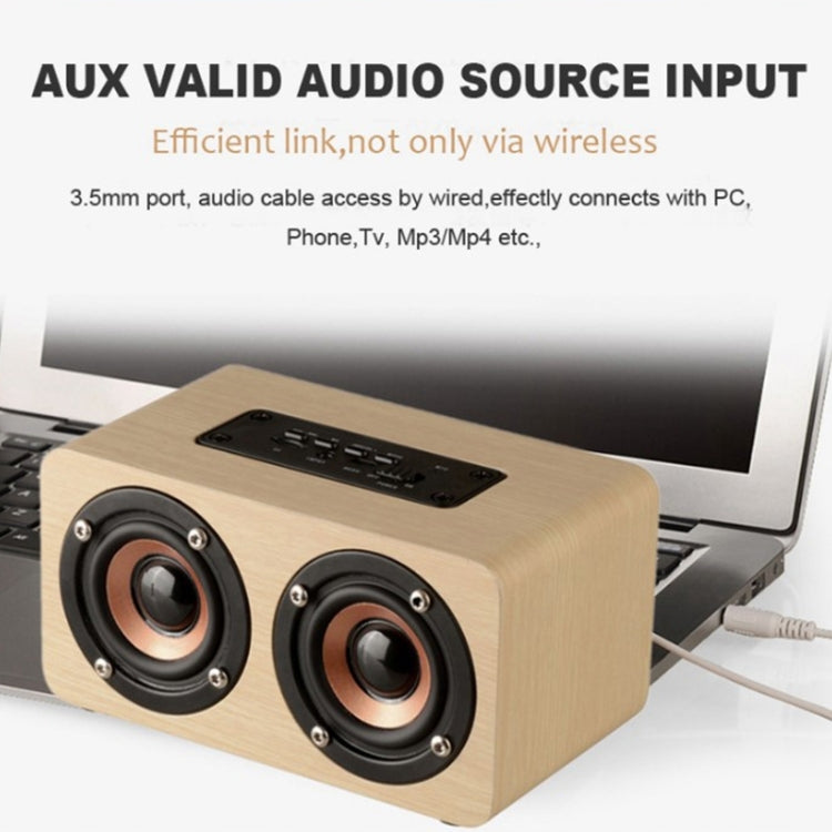 Altoparlante Bluetooth wireless in legno W5 con batteria