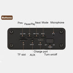 Altoparlante Bluetooth wireless in legno W5 con batteria