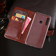 idewei Custodia in pelle a vibrazione orizzontale Crazy Horse Texture con supporto e slot per carte e portafoglio, For Infinix Smart 3 Plus, For OPPO Realme 5i, For Galaxy S10e