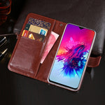 Custodia portafoglio in pelle effetto Crazy Horse per Galaxy S10e