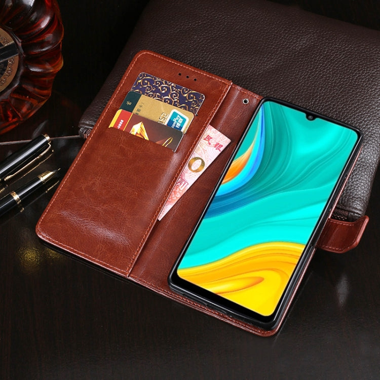 Custodia portafoglio in pelle Crazy Horse per Huawei Enjoy 10e