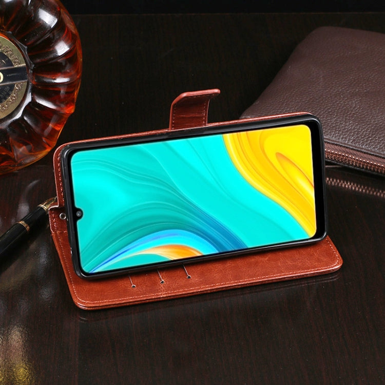 Custodia portafoglio in pelle Crazy Horse per Huawei Enjoy 10e
