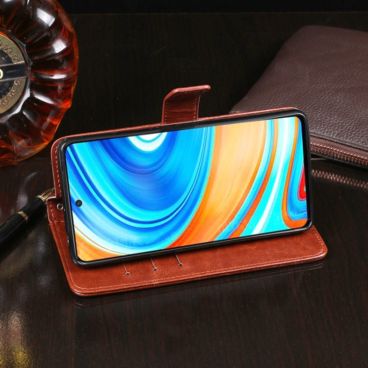 Custodia portafoglio in pelle Crazy Horse per Xiaomi Redmi Note 9