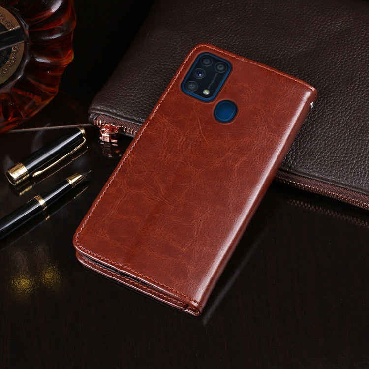 Custodia portafoglio in pelle effetto Crazy Horse per Galaxy M31