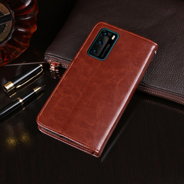 Custodia portafoglio in pelle effetto Crazy Horse per smartphone