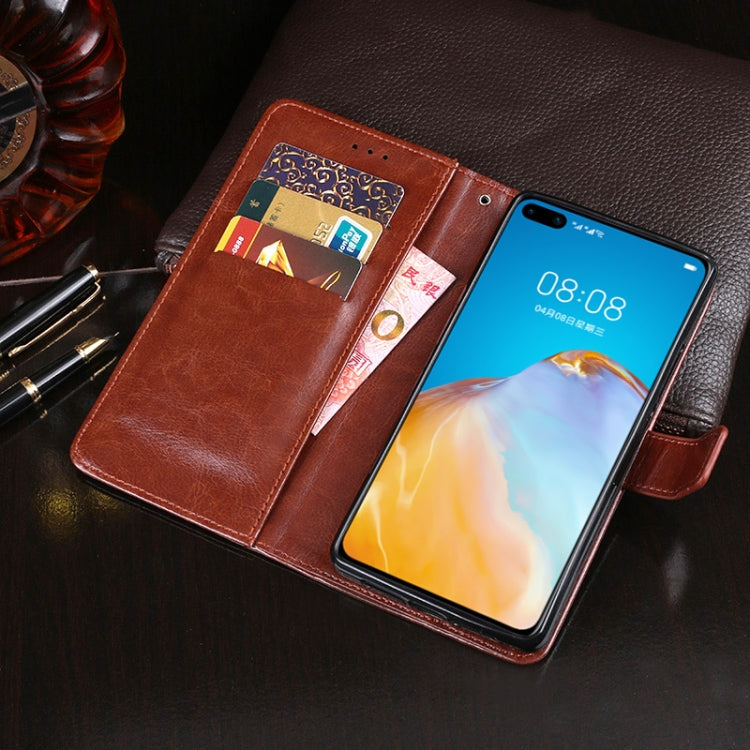 Custodia portafoglio in pelle effetto Crazy Horse per smartphone