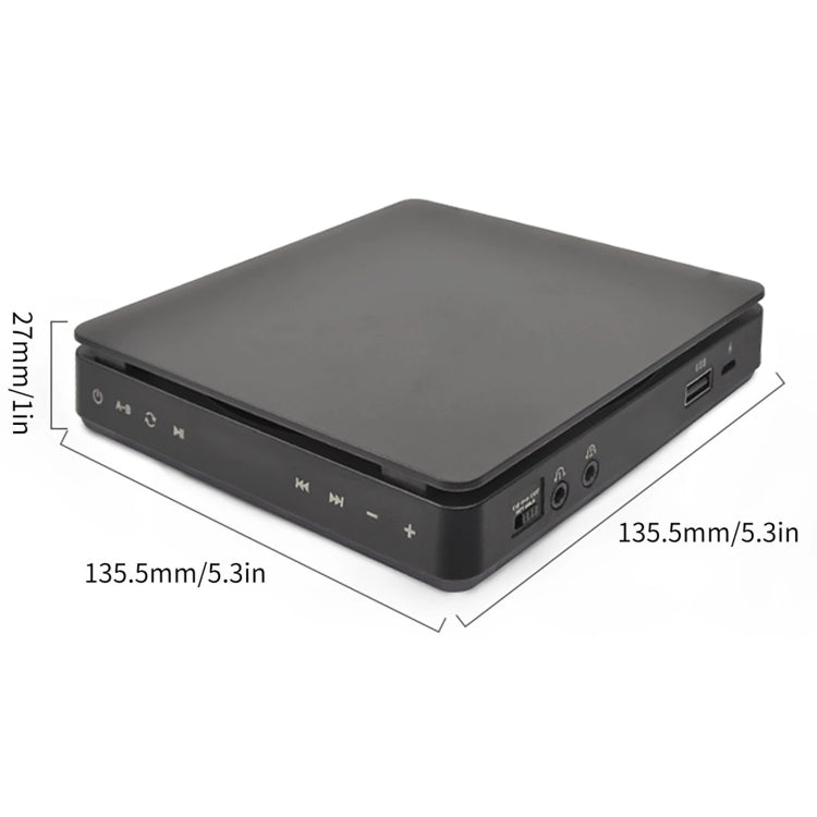 Kecag KC-708 Lettore CD portatile nero con doppia cuffia