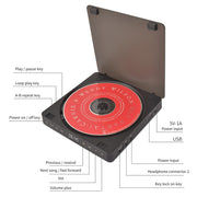 Kecag KC-708 Lettore CD portatile nero con doppia cuffia
