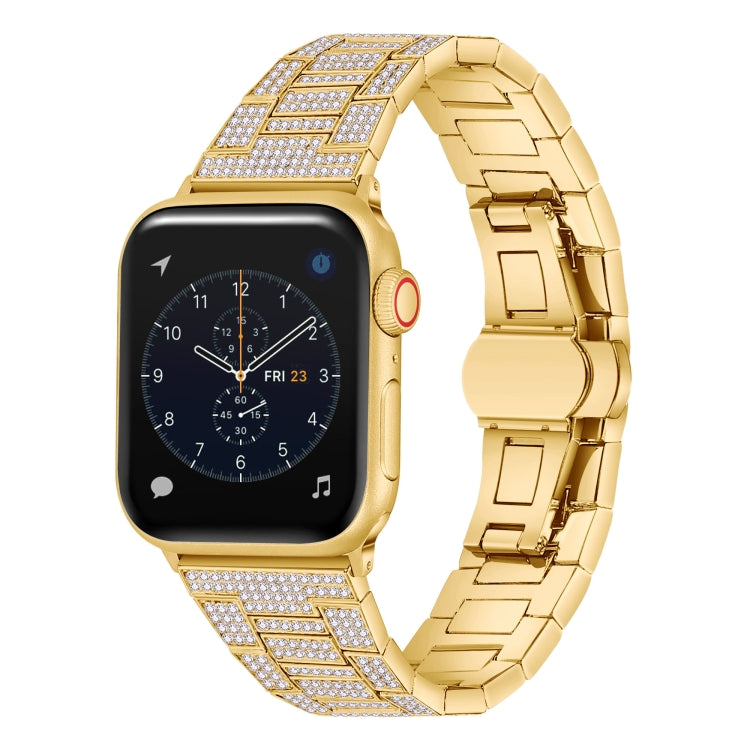 Cinturino in metallo con diamanti per la serie Apple Watch, 7 45mm / 6&SE&5&4 44mm / 3&2&1 42mm, 7 41mm / 6&SE&5&4 40mm / 3&2&1 38mm