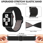 Cinturino in nylon Wave per la serie Apple Watch, 7 45mm / 6&SE&5&4 44mm / 3&2&1 42mm, 7 41mm / 6&SE&5&4 40mm / 3&2&1 38mm
