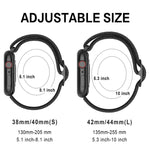 Cinturino in nylon Wave per la serie Apple Watch, 7 45mm / 6&SE&5&4 44mm / 3&2&1 42mm, 7 41mm / 6&SE&5&4 40mm / 3&2&1 38mm