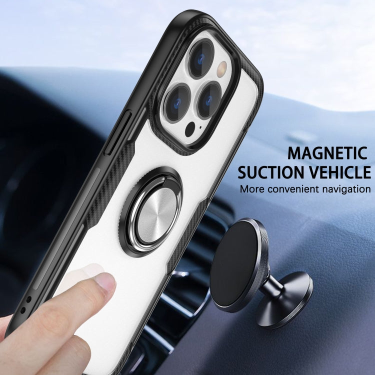 Custodia TPU trasparente con anello per iPhone 14 Pro