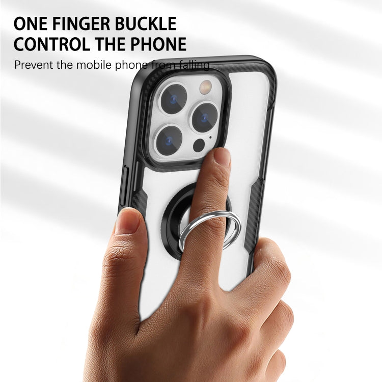 Custodia TPU trasparente con anello per iPhone 14 Pro