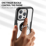 TPU trasparente antiurto + custodia protettiva in acrilico con supporto per anello, For iPhone 14 Pro Max, For iPhone 14 Pro, For iPhone 14 Max, For iPhone 14