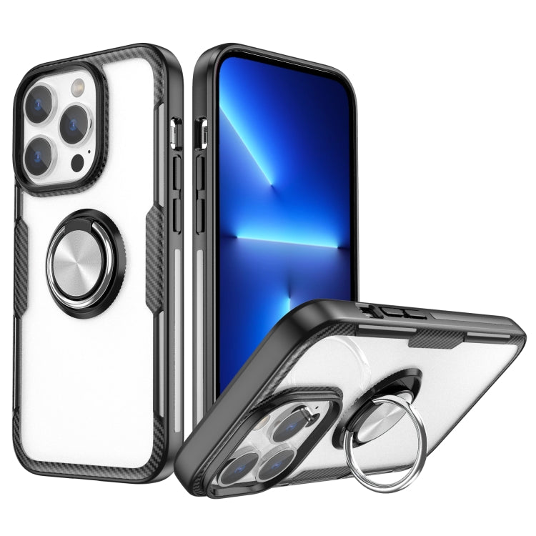Custodia TPU trasparente con anello per iPhone 14 Pro