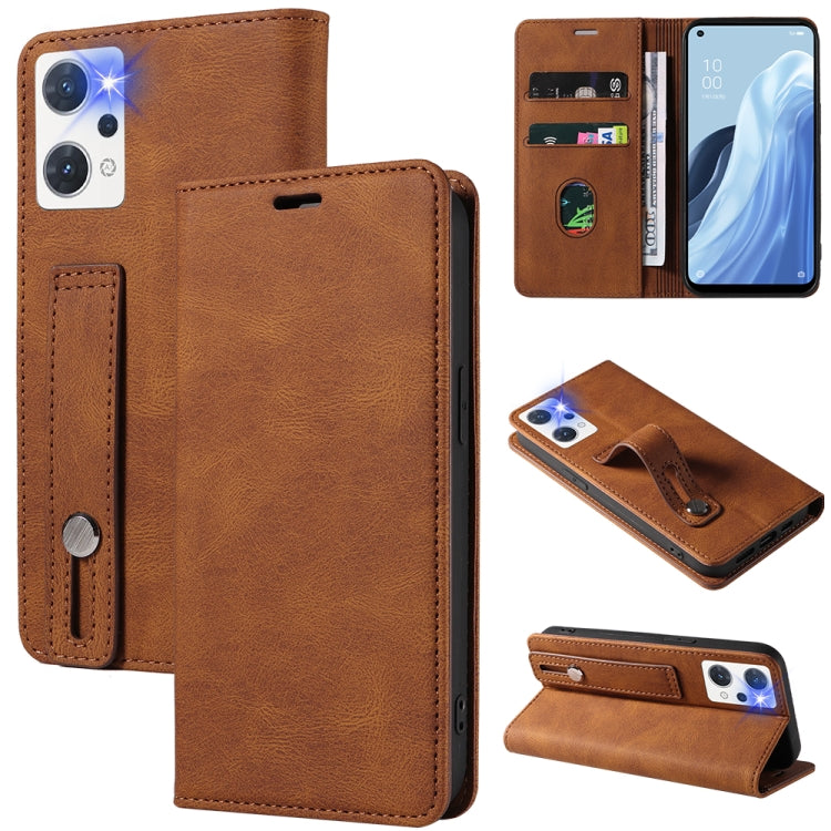Custodia per telefono in pelle magnetica con cinturino, For OPPO Reno7 A, For Samsung Galaxy A33, For Samsung Galaxy S21 5G, For Samsung Galaxy S21 FE 5G