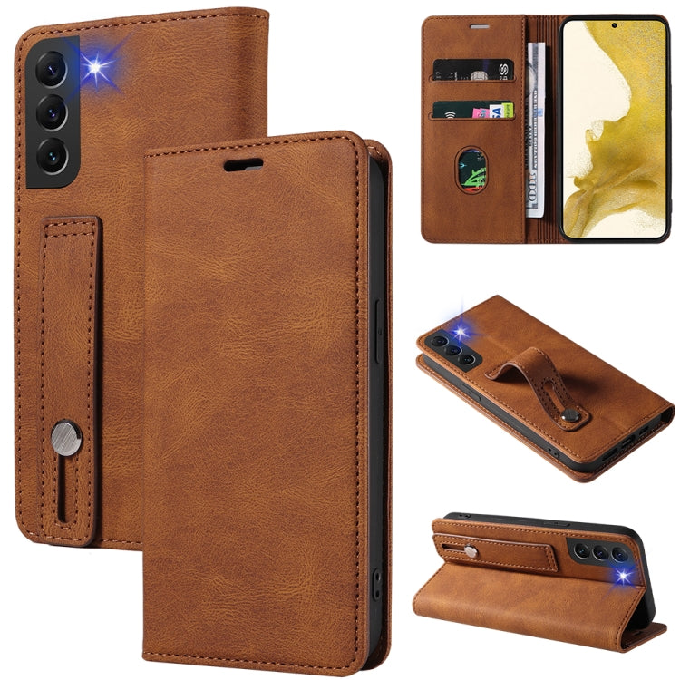 Custodia per telefono in pelle magnetica con cinturino, For Samsung Galaxy S21+ 5G, For Samsung Galaxy S21 Ultra 5G, For Samsung Galaxy S22 5G, For Samsung Galaxy S22+ 5G