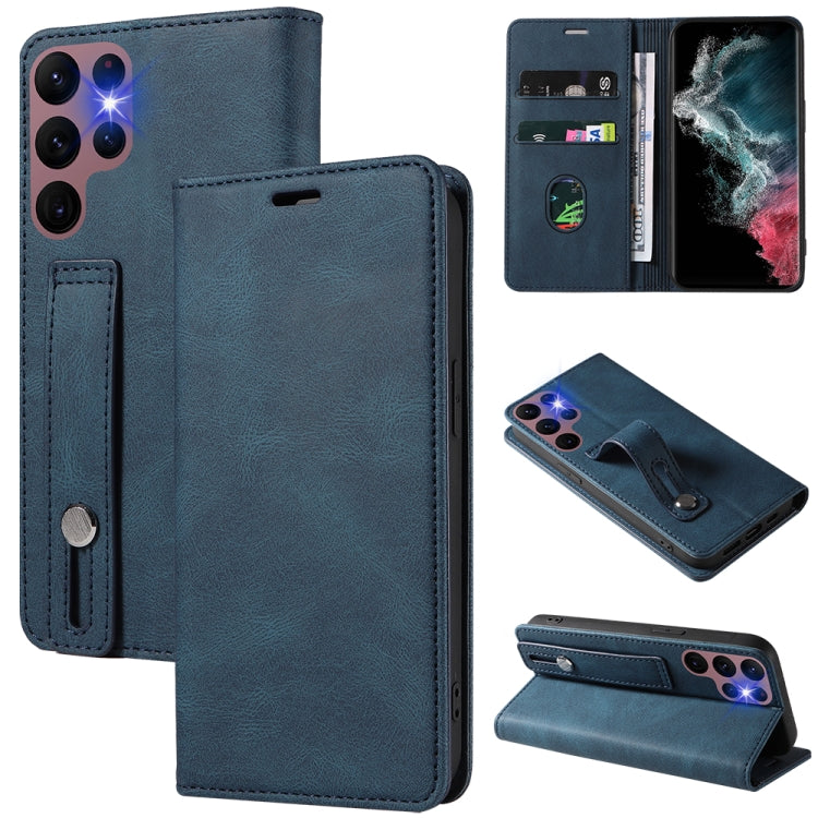 Custodia per telefono in pelle magnetica con cinturino, For Samsung Galaxy S22 Ultra 5G, For Sony Xperia 10 IV