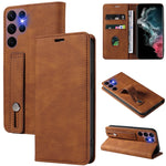 Custodia per telefono in pelle magnetica con cinturino, For Samsung Galaxy S22 Ultra 5G, For Sony Xperia 10 IV