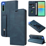 Custodia per telefono in pelle magnetica con cinturino, For Samsung Galaxy S22 Ultra 5G, For Sony Xperia 10 IV