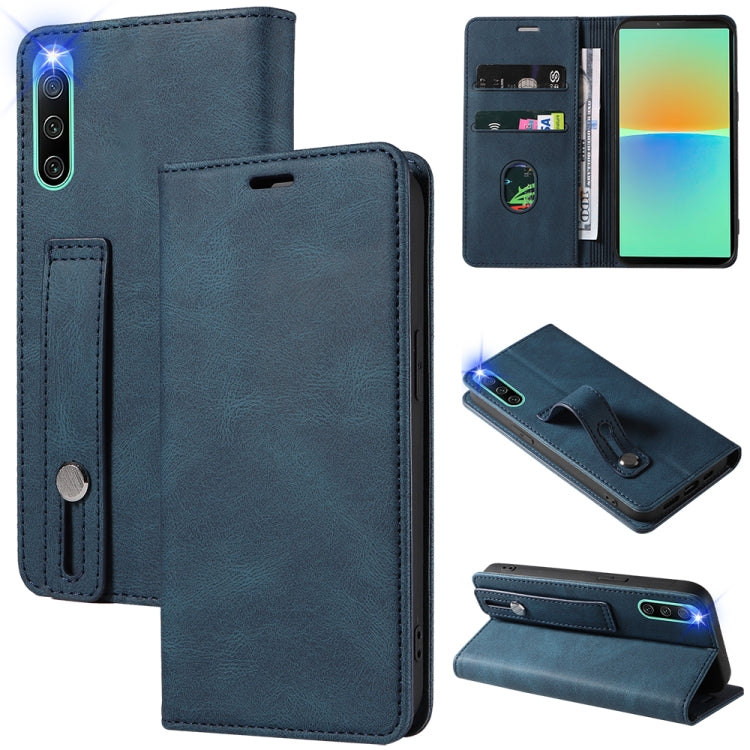 Custodia per telefono in pelle magnetica con cinturino, For Samsung Galaxy S22 Ultra 5G, For Sony Xperia 10 IV