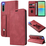 Custodia per telefono in pelle magnetica con cinturino, For Samsung Galaxy S22 Ultra 5G, For Sony Xperia 10 IV