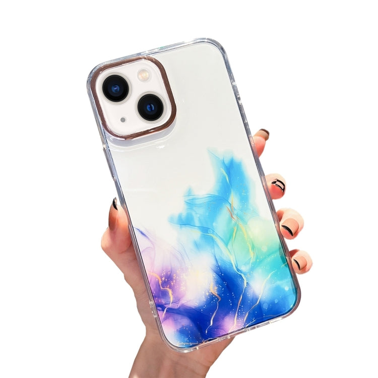 Custodia smartphone motivo marmo dorato per iPhone 13 e 14