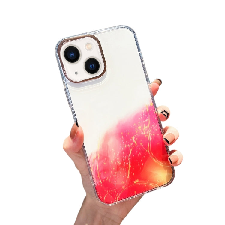 Custodia smartphone motivo marmo dorato per iPhone 13 e 14